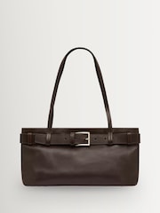 St Agni Brown Belt Detail Baguette Bag - Image 1 of 3