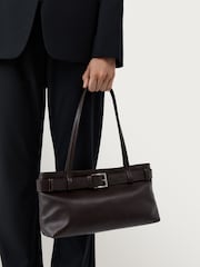 St Agni Brown Belt Detail Baguette Bag - Image 3 of 3