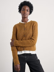 Seasalt Cornwall Orange Dawson Pick Cardigan Made With Merino - Image 1 of 5
