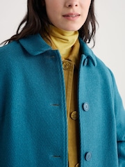 Seasalt Cornwall Blue Petite Teal Wood Cabin Coat - Image 3 of 5
