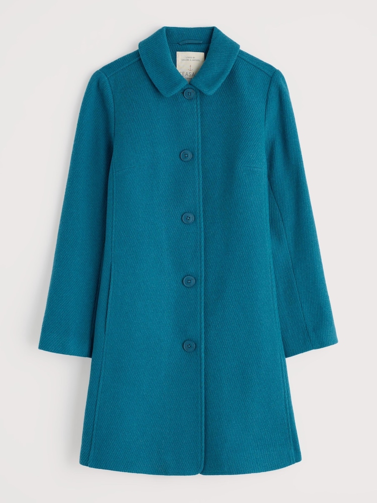 Seasalt Cornwall Blue Petite Teal Wood Cabin Coat - Image 5 of 5