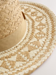 Natural Aztec Boater Hat - Image 2 of 3