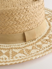 Natural Aztec Boater Hat - Image 6 of 6