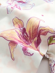 Ecru Floral Pre Tied Headscarf - Image 4 of 4