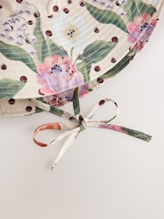 Polka Dot Floral Oversized Bucket Hat - Image 6 of 6