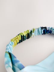 Blue Floral Twist Detail Headband - Image 3 of 4