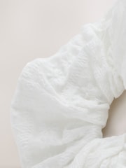 Black/White Broderie Scrunchie - Image 5 of 5