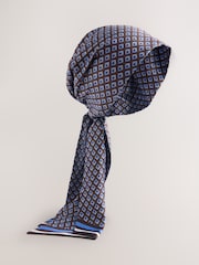 Brown Geo Print Pre Tied Headscarf - Image 1 of 4