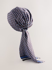 Brown Geo Print Pre Tied Headscarf - Image 2 of 4