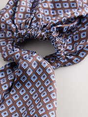 Brown Geo Print Pre Tied Headscarf - Image 3 of 4