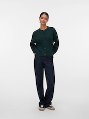 Grün - VERO MODA Button Down Round Neck Cardigan - Bild 3 von 6