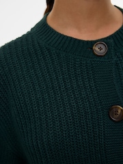 Grün - VERO MODA Button Down Round Neck Cardigan - Bild 4 von 6