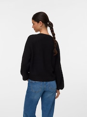 Schwarz - VERO MODA Button Down Round Neck Cardigan - Bild 2 von 5