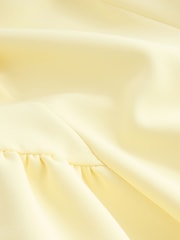 Yellow Cinched Waist Mini Occasion Dress - Image 6 of 7