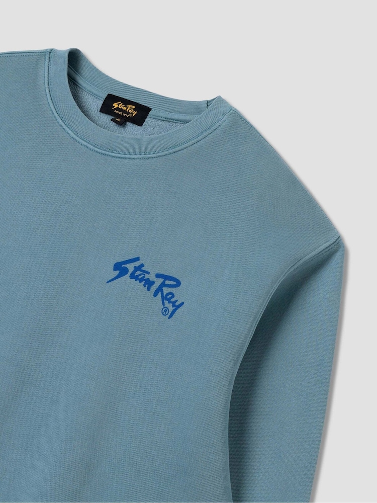 Stan Ray Blue Original Logo Crew Neck Polo Shirt - Image 5 of 5