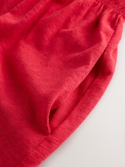 Rot - Kurzarm Midikleid mit gerafftem T-Shirt-Oberteil - Bild 8 von 9