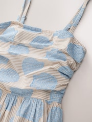 Blue Shell Ruched Bandeau Midi Dress - Image 2 of 3