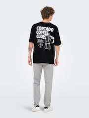 Only & Sons Black Backprint Graphic T-Shirt - Image 4 of 6