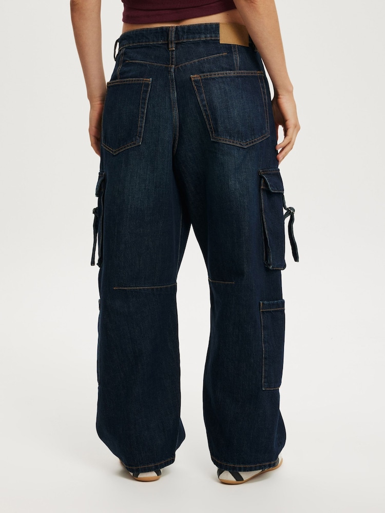 Cotton On Blue Barrel Leg Jeans - Image 2 of 7