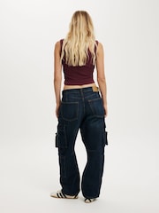 Cotton On Blue Barrel Leg Jeans - Image 4 of 7