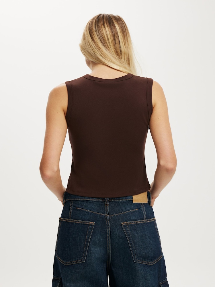 Cotton On Brown Charlie Button Front Waistcoat Vest - Image 2 of 4