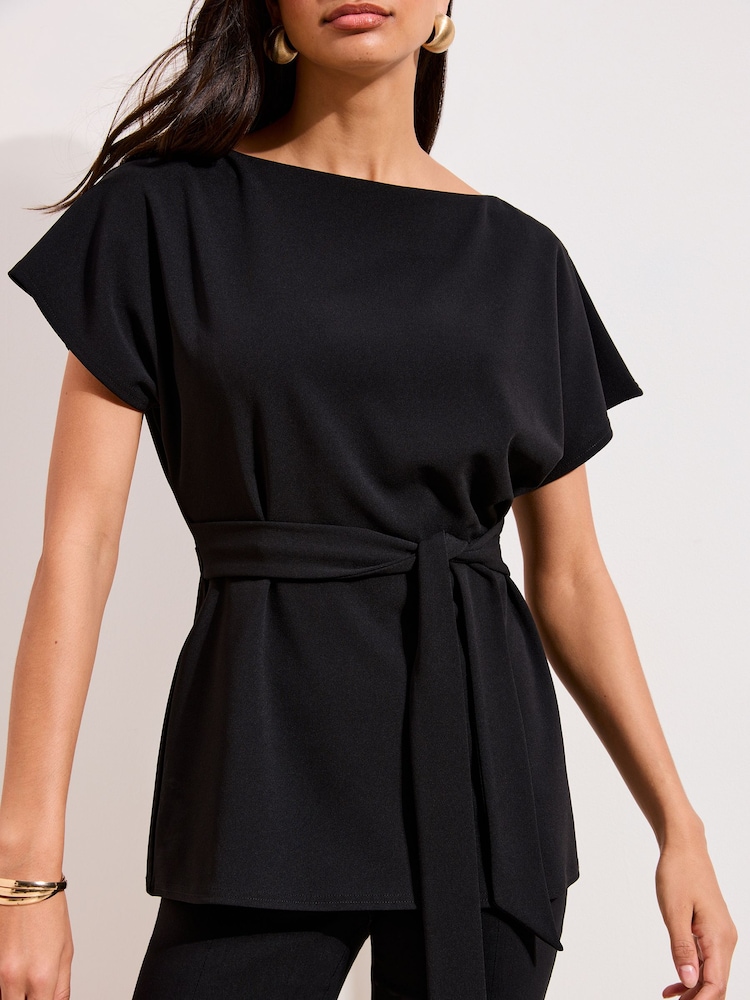 Friends Like These Black Belted Top - Image 2 of 5