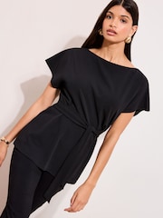 Friends Like These Black Belted Top - Image 4 of 5