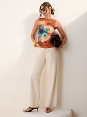 Friends Like These Orange Floral Graphic Top - Image 4 of 4