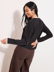 سترة كارديغان مريحة وناعمة بحافة دانتيل من Friends Like These - Image 4 of 4