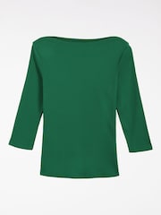 Friends Like These 3/4 Sleeve Ribbed Boat Neck T-Shirts 2 Pack - 4න් 3 වන රූපය