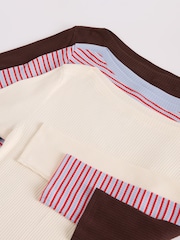 Friends Like These Multi 3/4 Sleeve Ribbed Boat Neck T-Shirts 3 Pack - Image 5 of 5