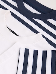 Friends Like These Stripe & Ivory Heavyweight Boxy T-Shirts 2 Pack - Image 4 of 4