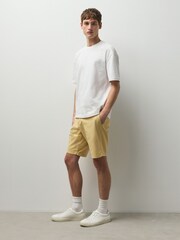 Gul - Liten passform  - Stretch Chino-shorts - Bilde 5 av 6