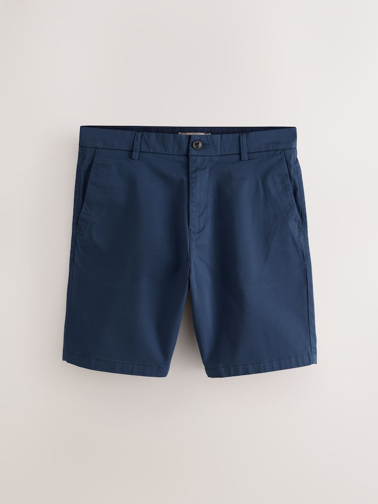 Black/Ink Blue/Charcoal Straight Fit Stretch Chino Shorts 3 Pack - Image 2 of 12