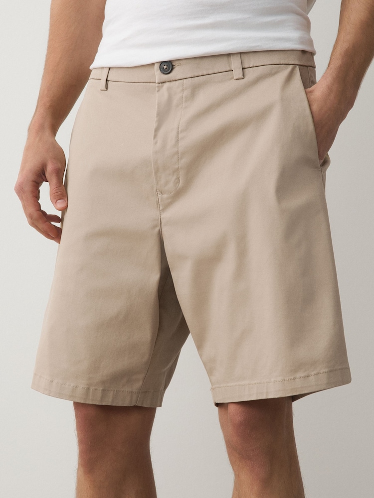 Navy/Stone/Light Grey/Charcoal Relaxed Fit Stretch Chino Shorts 4 Pack - Image 2 of 12