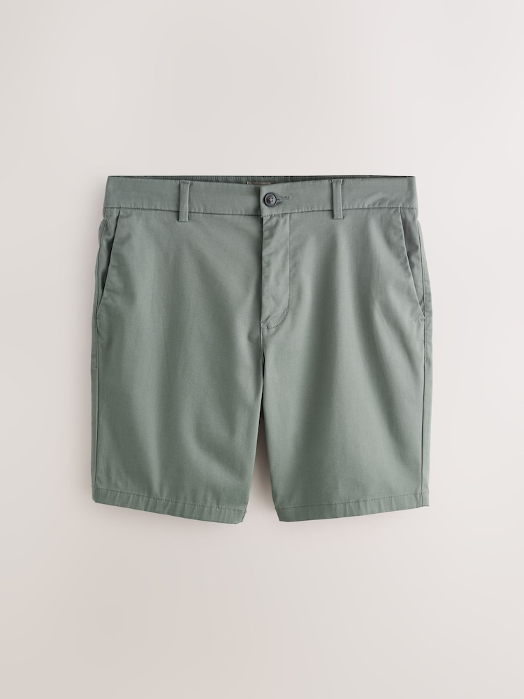 Black/Blue/Sage Slim Fit Stretch Chino Shorts 3 Pack - Image 2 of 10