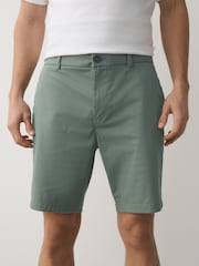 Black/Blue/Sage Slim Fit Stretch Chino Shorts 3 Pack - Image 8 of 10