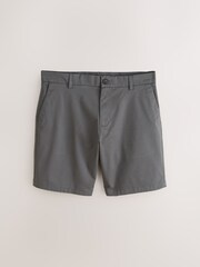 Темно-серый - Прямой крой - Стретчевые шорты чинос - Изображение 1 3