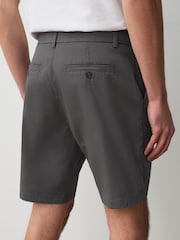 Темно-серый - Прямой крой - Стретчевые шорты чинос - Изображение 4 8