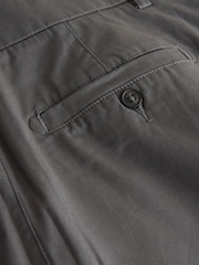 Темно-серый - Прямой крой - Стретчевые шорты чинос - Изображение 8 8