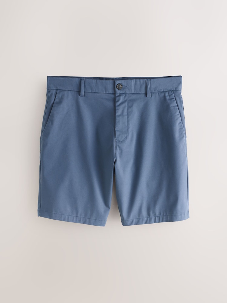 Классический синий - Прямой крой - Стретчевые шорты чинос - Изображение 1 3