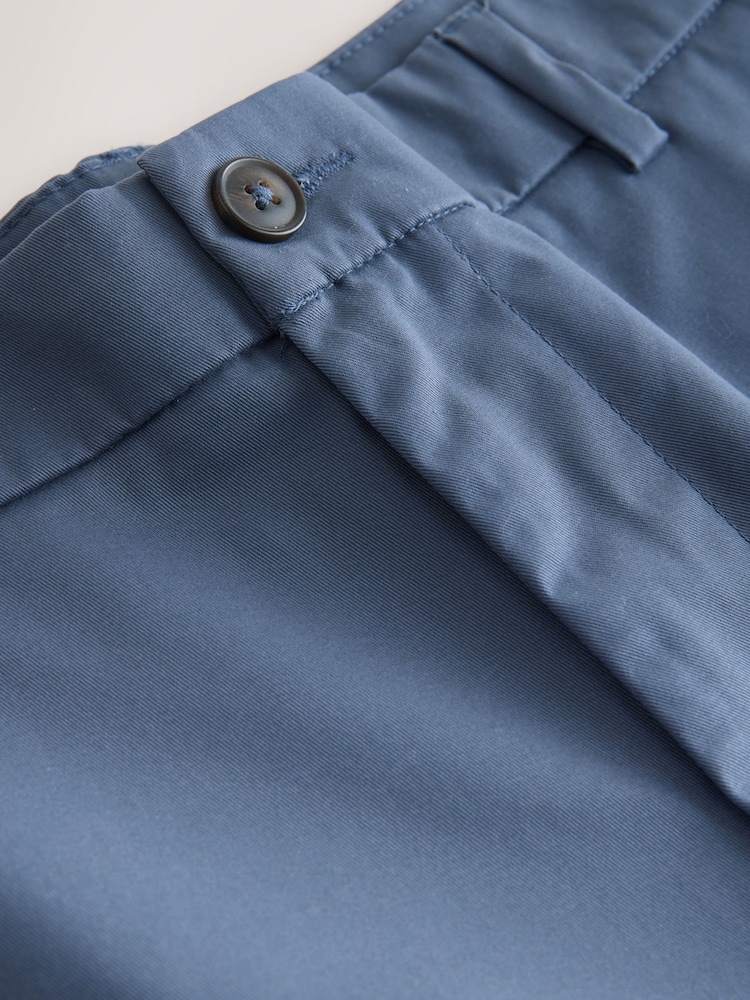 Классический синий - Прямой крой - Стретчевые шорты чинос - Изображение 2 3