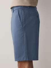 Vintage 蓝色 - 直筒式 - 有弹性 斜纹短裤 - 9的图像4｝