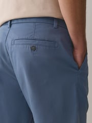 Vintage 蓝色 - 直筒式 - 有弹性 斜纹短裤 - 9的图像6｝