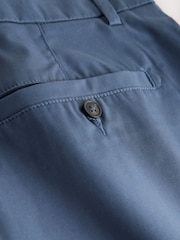 Vintage 蓝色 - 直筒式 - 有弹性 斜纹短裤 - 9的图像9｝