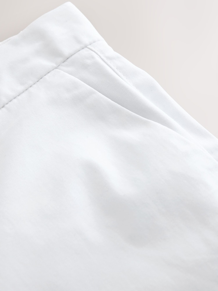 Biały - Krój dopasowany - Stretch Chino Shorts - Obraz 10 z 10