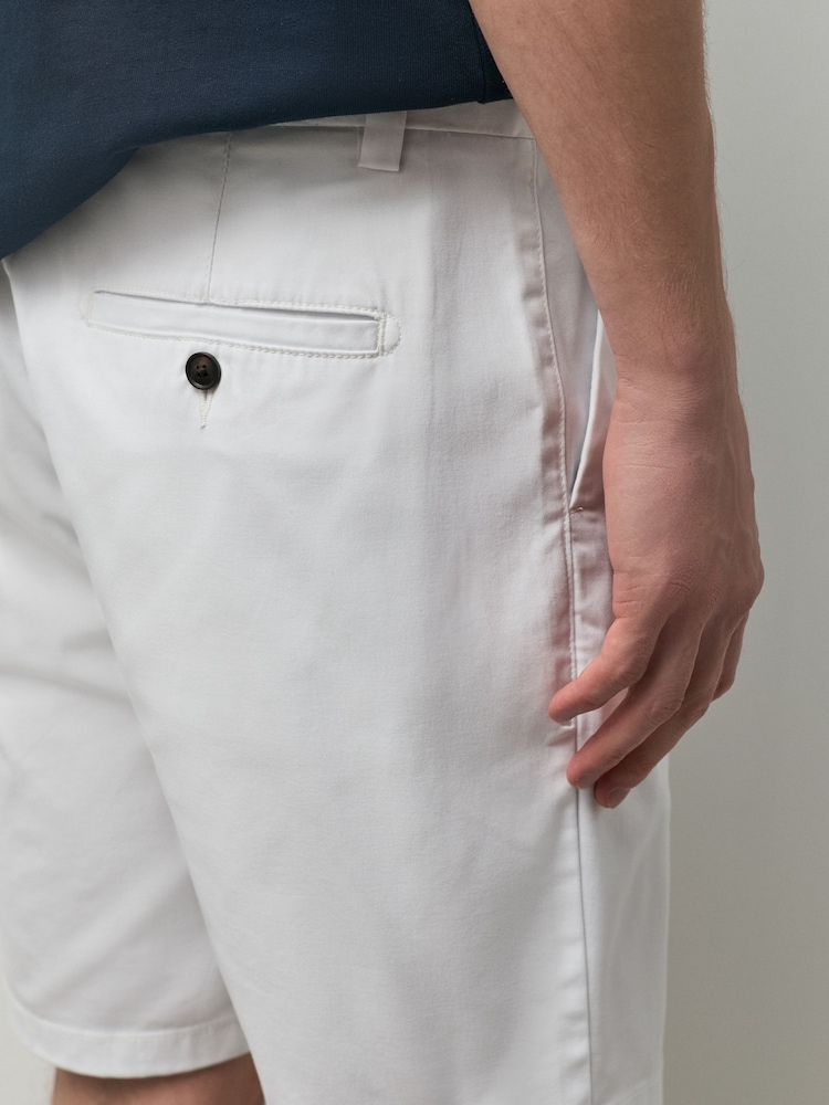 سفید - سلم فٹ - Stretch Chino Shorts - تصویر 6 از 6