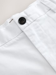Biały - Krój dopasowany - Stretch Chino Shorts - Obraz 8 z 10