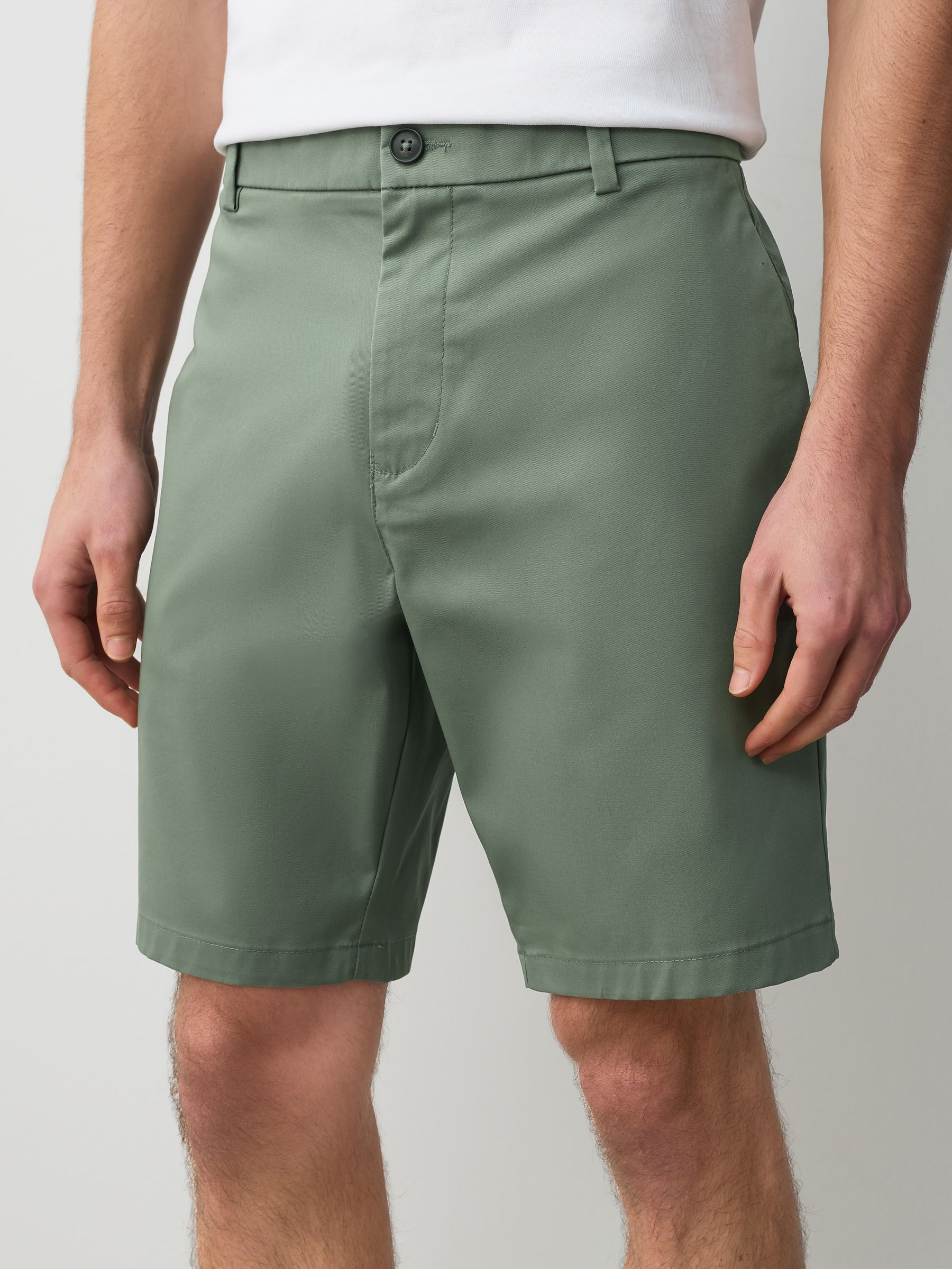 Buy Green Sage - Straight Fit - Stretch Chino Shorts from Next Brazil