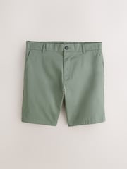Зеленый - Прямой крой - Стретчевые шорты чинос - Изображение 6 8